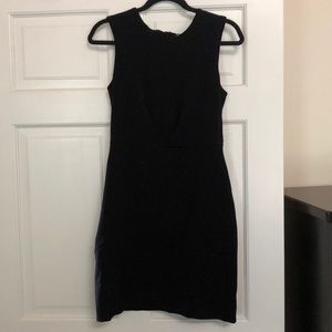 Black midi dress
